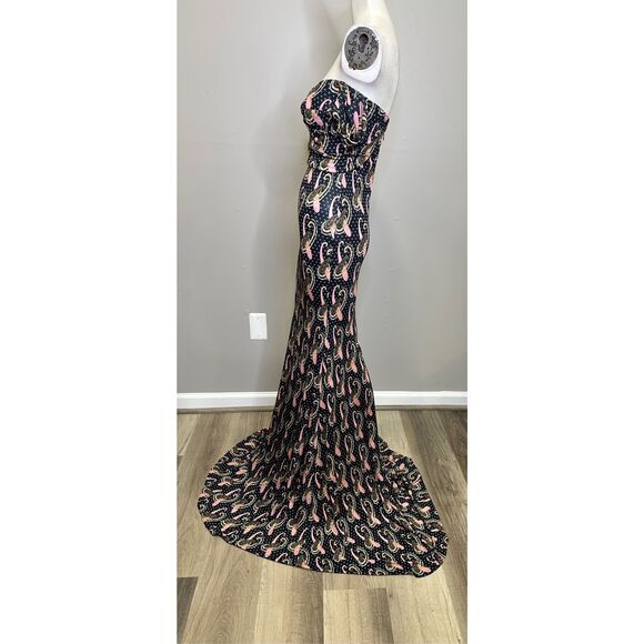 NWT ETRO ABITO LONG DRESS BROWN SIZE IT40/US4 $4,900 - Picture 6 of 9